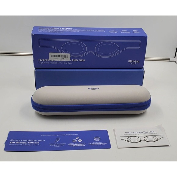 Blinkjoy Hydrating Sleep Mask 2nd Gen Dry Eye Night Mask w/ Case & Box - Picture 2 of 16